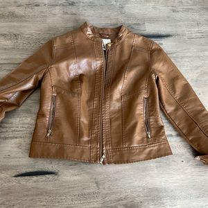 A new day motorcycle jacket. Faux leather. Like new.